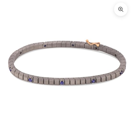 Bracciale Mano-J. in Titanio Zaffiro blu 0.6 Ct MINTENBRT11ZAFBR5P - MINTENBRT11ZAFBR5P